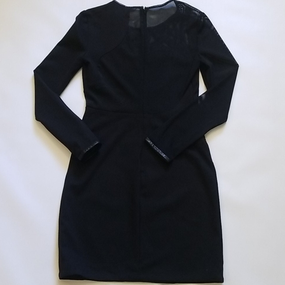 Rebecca Minkoff black mesh faux leather tr Dress - Picture 6 of 9